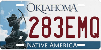 OK license plate 283EMQ