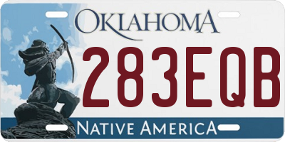 OK license plate 283EQB