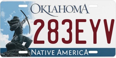 OK license plate 283EYV