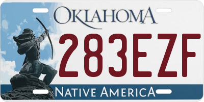 OK license plate 283EZF