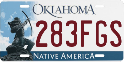 OK license plate 283FGS