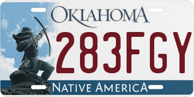 OK license plate 283FGY