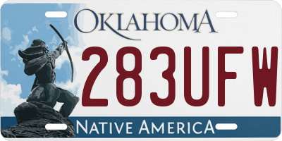 OK license plate 283UFW