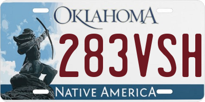 OK license plate 283VSH