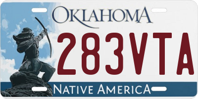 OK license plate 283VTA