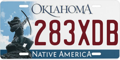 OK license plate 283XDB