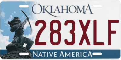 OK license plate 283XLF