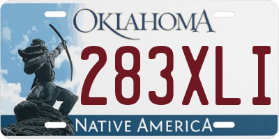 OK license plate 283XLI