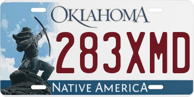 OK license plate 283XMD