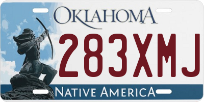 OK license plate 283XMJ