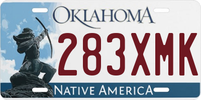 OK license plate 283XMK