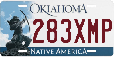 OK license plate 283XMP