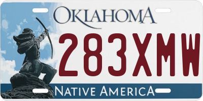 OK license plate 283XMW