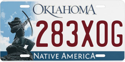 OK license plate 283XOG
