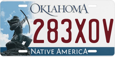 OK license plate 283XOV