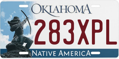 OK license plate 283XPL