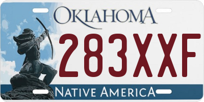 OK license plate 283XXF