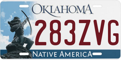 OK license plate 283ZVG