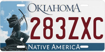 OK license plate 283ZXC