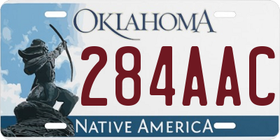 OK license plate 284AAC