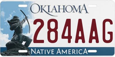 OK license plate 284AAG