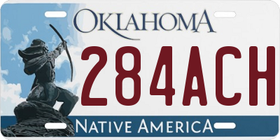 OK license plate 284ACH