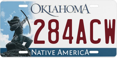 OK license plate 284ACW