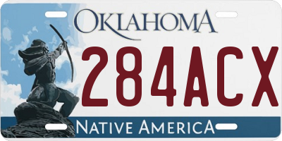 OK license plate 284ACX