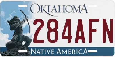 OK license plate 284AFN