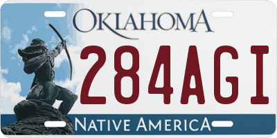 OK license plate 284AGI