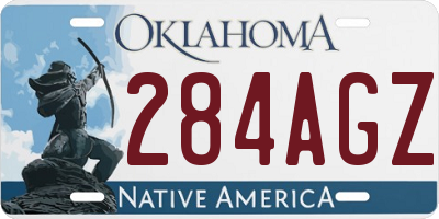 OK license plate 284AGZ