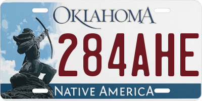 OK license plate 284AHE