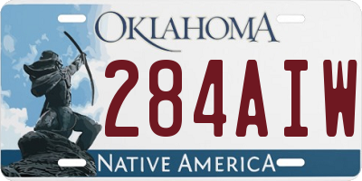 OK license plate 284AIW