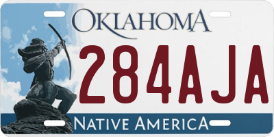 OK license plate 284AJA