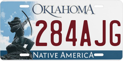 OK license plate 284AJG