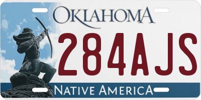 OK license plate 284AJS