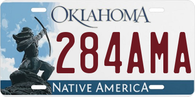 OK license plate 284AMA
