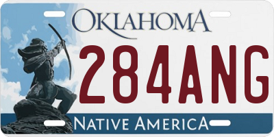OK license plate 284ANG