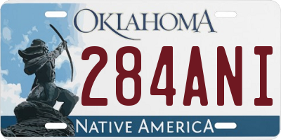 OK license plate 284ANI
