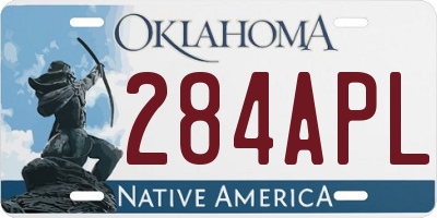OK license plate 284APL