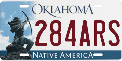 OK license plate 284ARS