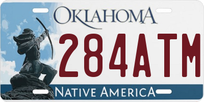 OK license plate 284ATM