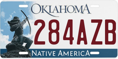 OK license plate 284AZB