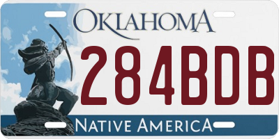 OK license plate 284BDB