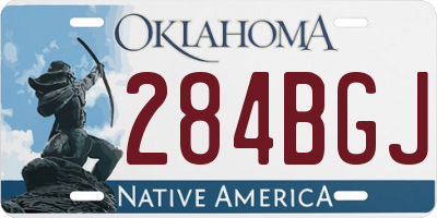 OK license plate 284BGJ