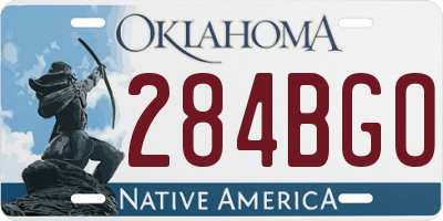 OK license plate 284BGO