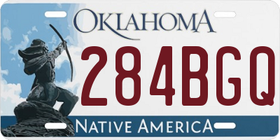OK license plate 284BGQ