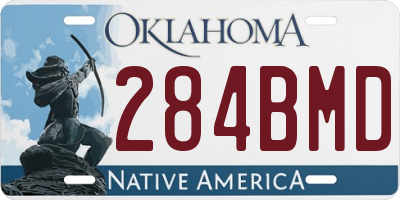 OK license plate 284BMD