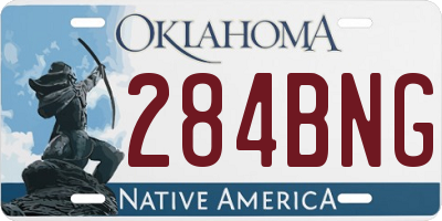 OK license plate 284BNG