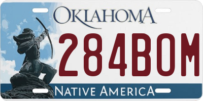 OK license plate 284BOM